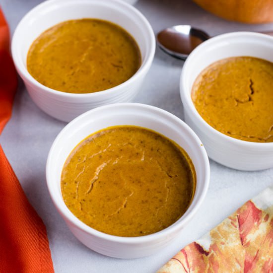 Healthy Paleo Pumpkin Custard - Recipe photo by littlebitrecipes