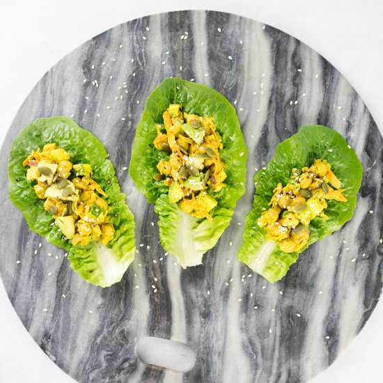 Curried chickpea wraps - Recipe photo by lovefoodnourish