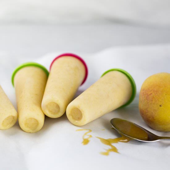 Healthy Peach Popsicles - Recipe photo by lovefoodnourish