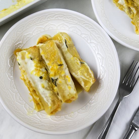 Pumpkin sage cannelloni - Recipe photo by plantbasedrecipe2020
