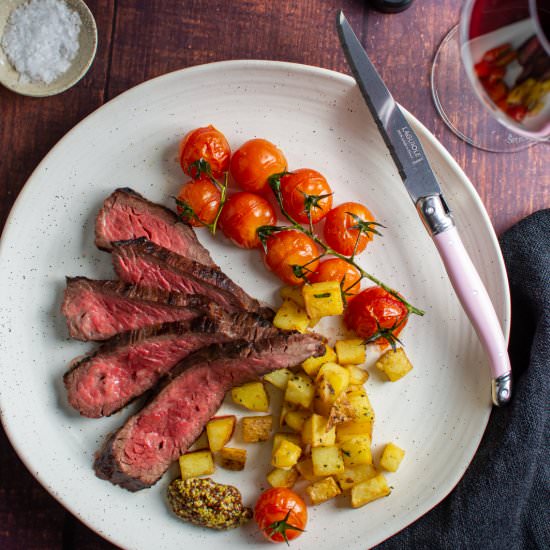 Red Wine Marinated Steak - Recipe photo by AnotherFoodBlogger