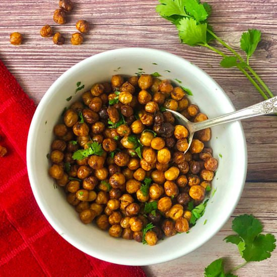 Spicy Air Fryer Chickpeas - Recipe photo by theflavordance