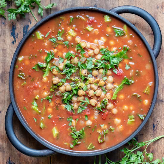 Moroccan Chickpea Soup - Recipe photo by veggie desserts