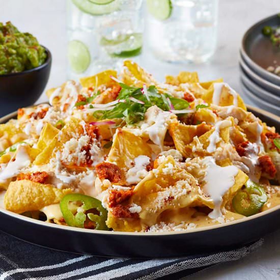 Cheesy Chorizo Nachos - Recipe photo by hsheridan