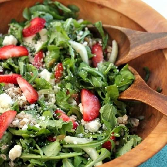 Strawberry Fennel Barley Salad - Recipe photo by fANNEtastic food