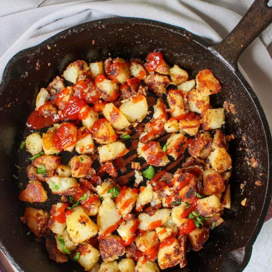 Crispy breakfast potatoes - Recipe photo by DamnTastyVegan