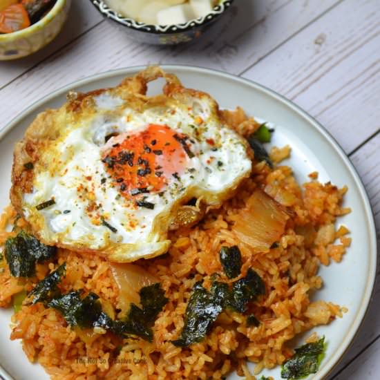 KIMCHI FRIED RICE - Recipe photo by thenotsocreativecook