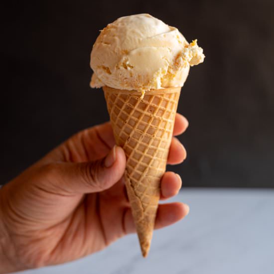 Fresh Peaches and Cream Ice Cream - Recipe photo by nutsfornaan