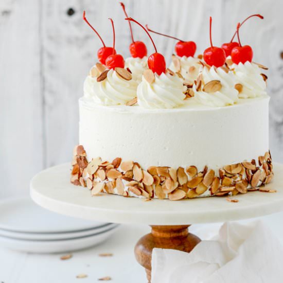 White Almond Sour Cream Cake - Recipe photo by TheCakeChica