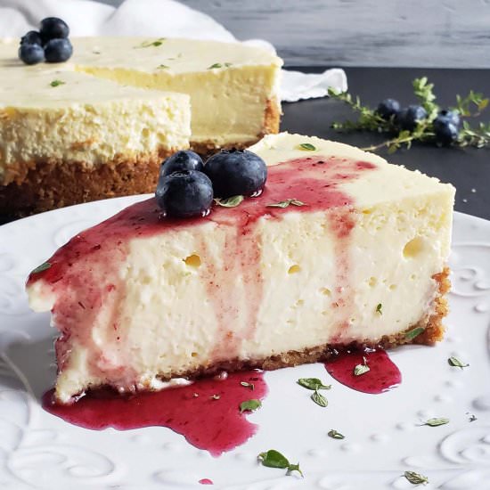 Lemon Thyme Cheesecake - Recipe photo by RaspberriesAndKohlrabi