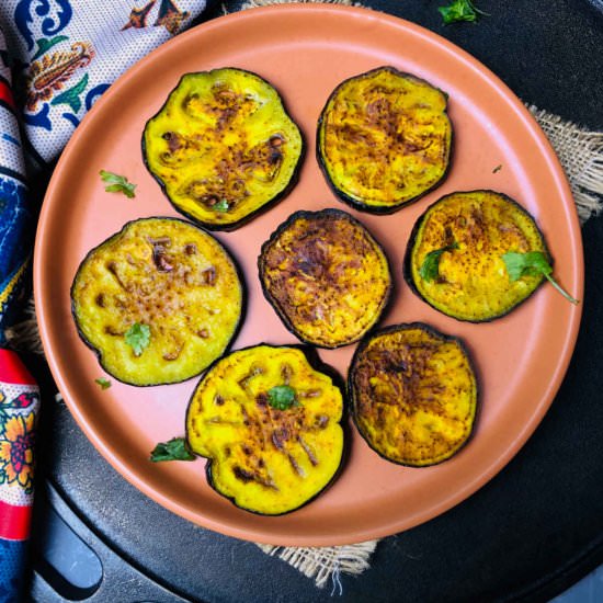 air fryer eggplant - Recipe photo by easyindiancookbook