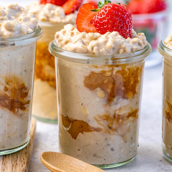 PEANUT BUTTER PROTEIN OVERNIGHT OAT - Recipe photo by healthyfitnessmeals