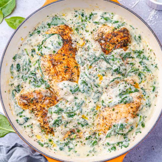 CREAMY CHICKEN SPINACH - Recipe photo by healthyfitnessmeals