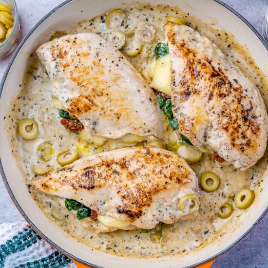 TUSCAN STUFFED CHICKEN BREAST - Recipe photo by healthyfitnessmeals