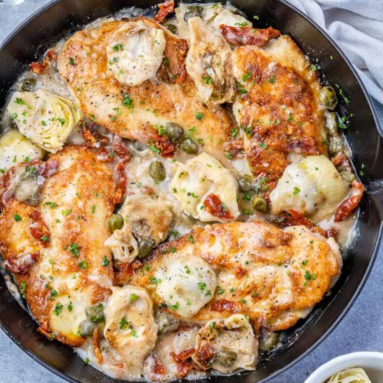 MEDITERRANEAN CHICKEN SKILLET - Recipe photo by healthyfitnessmeals