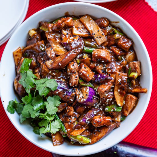 Szechuan Pork and Chinese Eggplant - Recipe photo by Silk Road Recipes