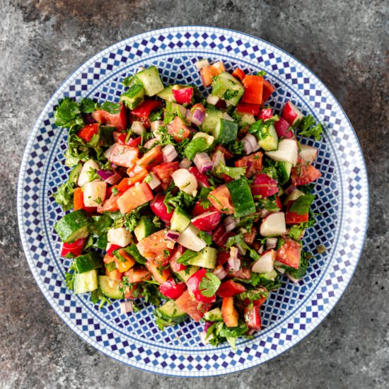 Vegetable Salad with Spiced Lemon - Recipe photo by Silk Road Recipes
