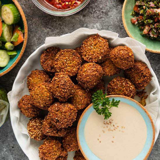 Chickpea Patties (Pan Fried Falafel - Recipe photo by Silk Road Recipes
