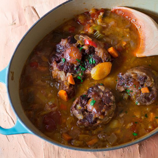 Oxtail Stew with Apricots - Recipe photo by Gday Souffle