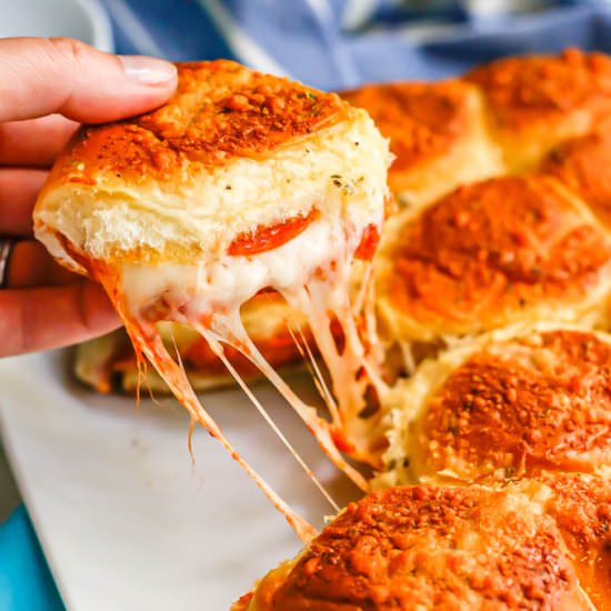 Pepperoni pizza sliders - Recipe photo by Family Food on the Table