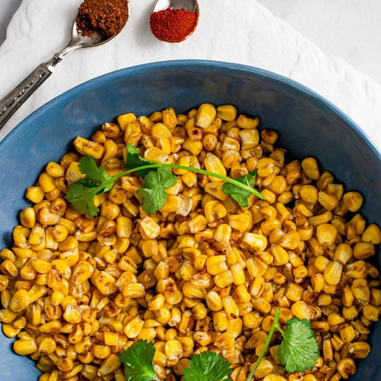 Skillet Charred Corn - Recipe photo by tastythriftytimely