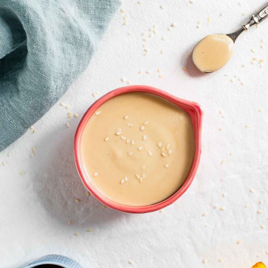 miso maple tahini dressing - Recipe photo by tastythriftytimely