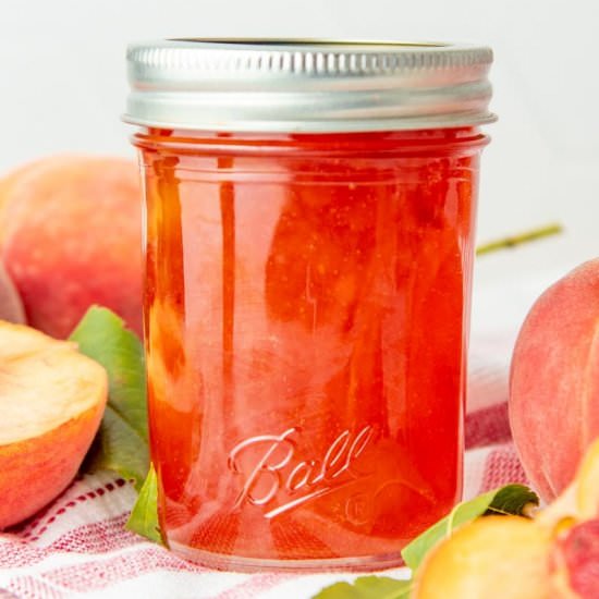 Bourbon Peach Jam Recipe - Recipe photo by wholefully