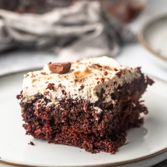 Chocolate Toffee Poke Cake - Recipe photo by everylittlecrumb