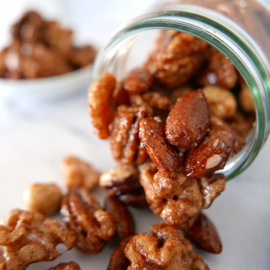 Spicy Candied Mixed Nuts - Recipe photo by gastronotherapy