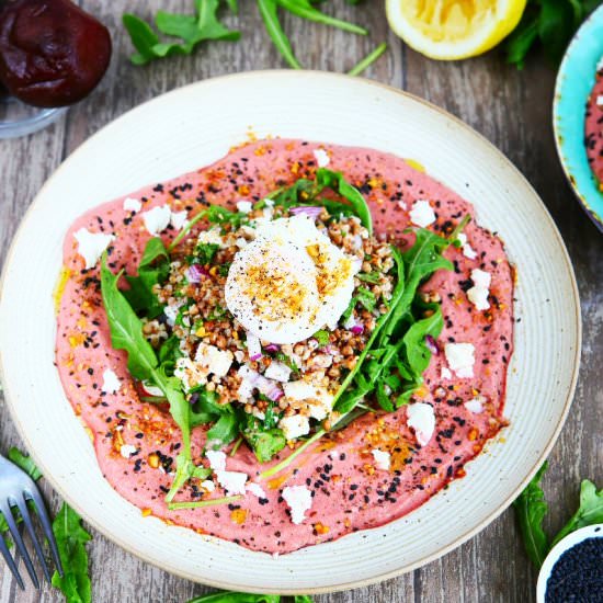 Beetroot Borani with Buckwheat - Recipe photo by angiesrecipes