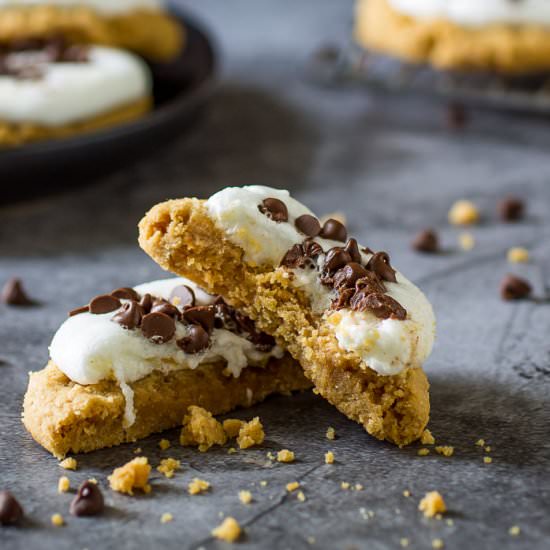 Peanut Butter S'mores Cookies - Recipe photo by dizzybusyandhungry