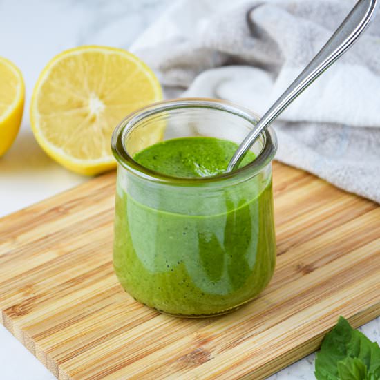 Spinach Basil Pesto - Recipe photo by freshapron