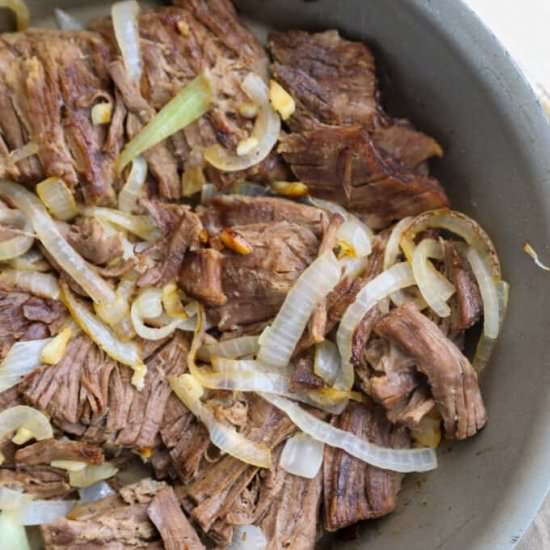 Cuban Vaca Frita - Recipe photo by fatgirlhedonist