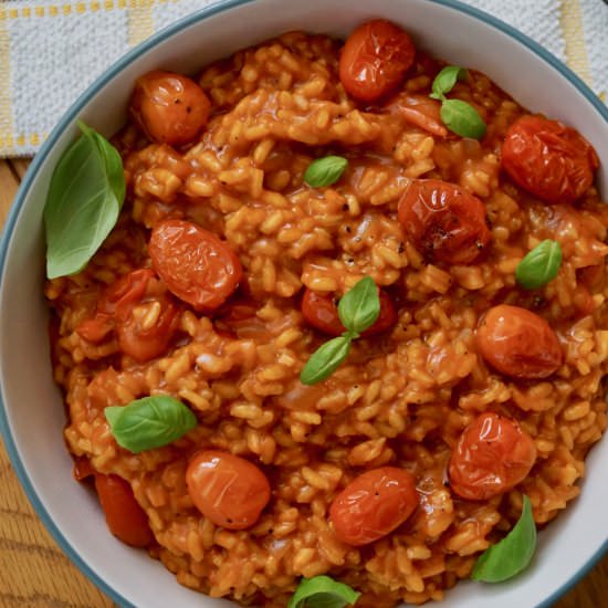 roasted tomato risotto - Recipe photo by whatjessicabakednext