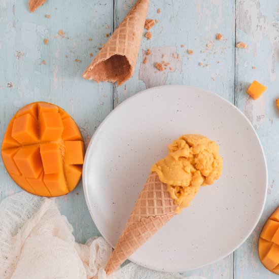 The Best Homemade Mango Gelato - Recipe photo by Cakes By Chichi