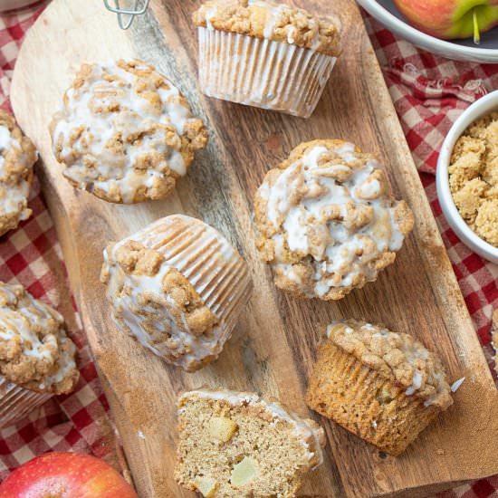 Vegan Apple Crumb Muffins - Recipe photo by plant.well