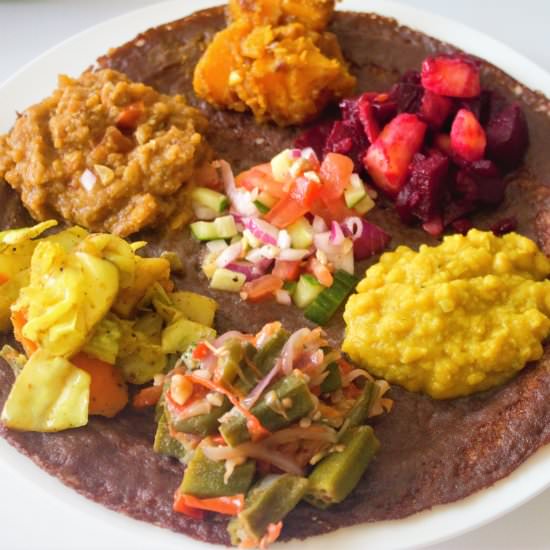 Ethiopian Platter - Recipe photo by Earthlysuperfood