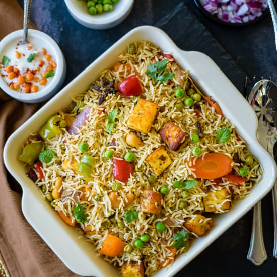 Easy Paneer Vegetable Biryani - Recipe photo by Herbivore Cucina