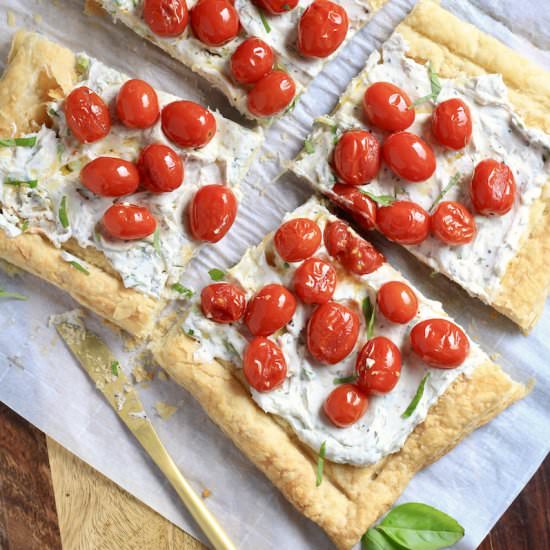 Roasted Tomato Tart - Recipe photo by My Life After Dairy