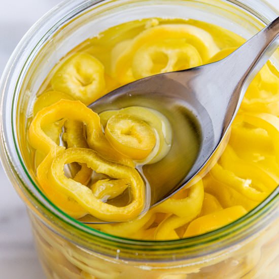 Pickled Banana Peppers - Recipe photo by PinchandSwirl