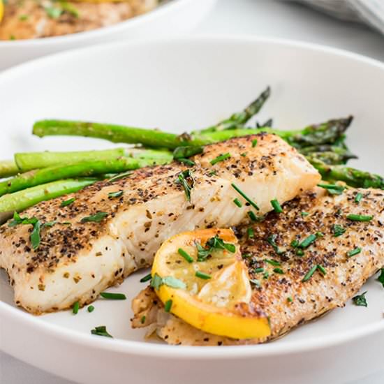 Pan-Seared Halibut with Herbs - Recipe photo by FoodborneWellness