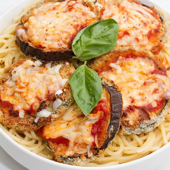 Air Fryer Vegan Eggplant Parmesan - Recipe photo by dailydish