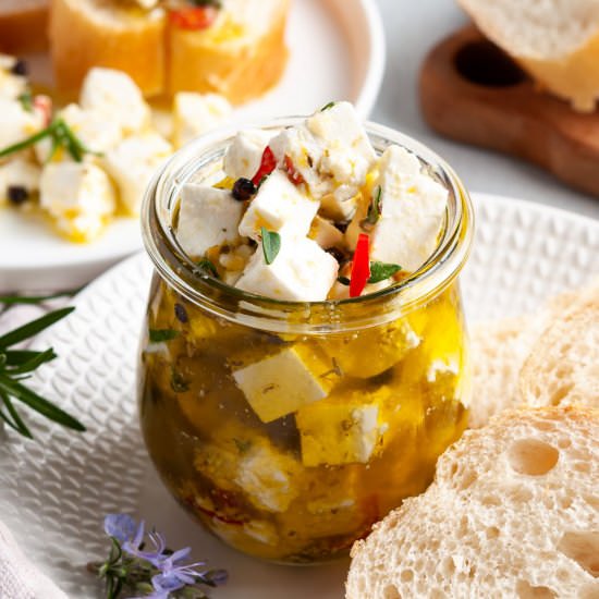 Marinated Feta Cheese - Recipe photo by itsnotcomplicatedrecipes