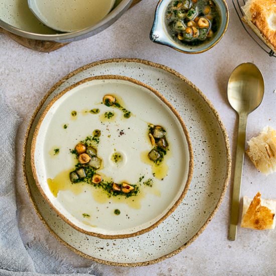 Jerusalem Artichoke Soup - Recipe photo by between2kitchens