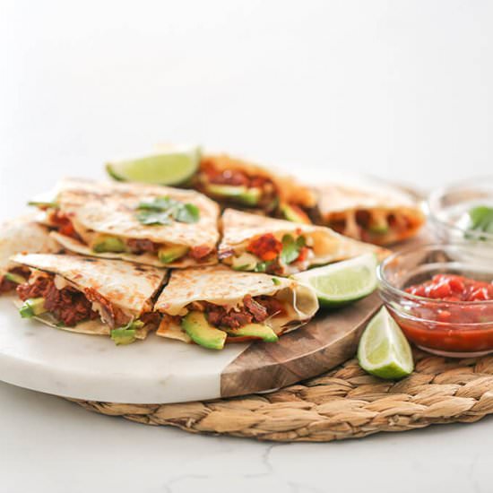 Avocado & Chorizo Quesadillas - Recipe photo by hsheridan