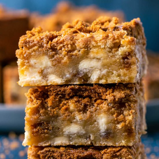 Biscoff Blondies - Recipe photo by gimmethatflavor