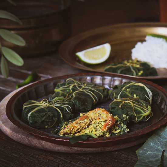 Kumro Patay Chingrir Paturi - Recipe photo by TheEpicureanfeast