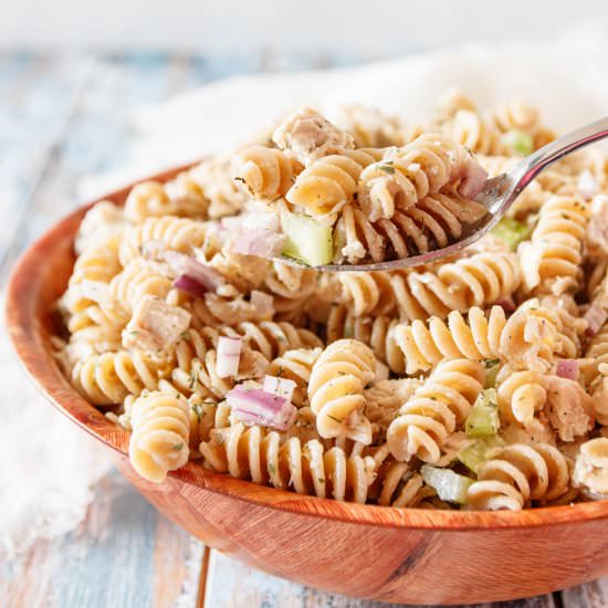 Creamy Lemon Chicken Pasta Salad - Recipe photo by GoodieGodmother