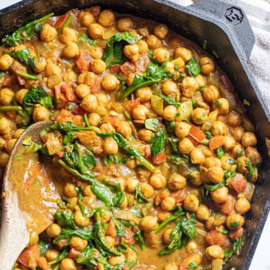 Chickpea and Spinach Curry - Recipe photo by servedfromscratch