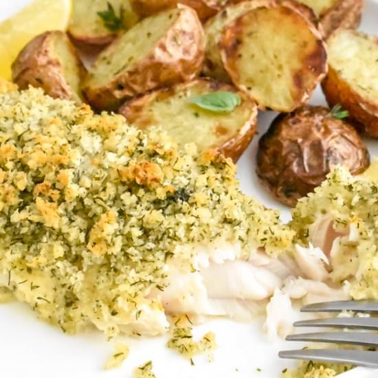 Panko Crusted Fish - Recipe photo by Herbs and Flour